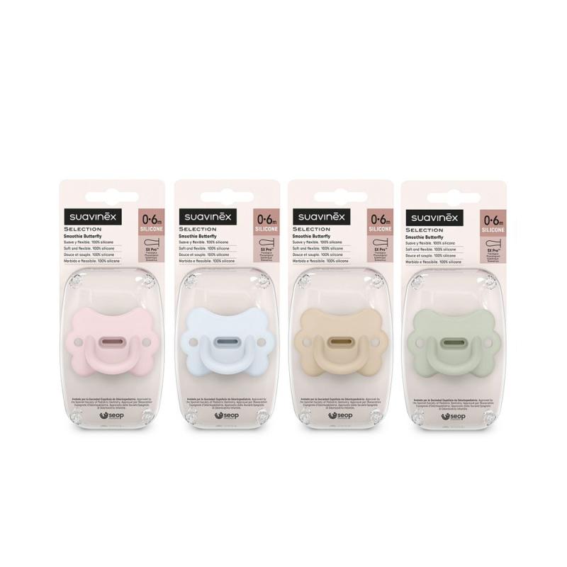 SUAVINEX | CUMLÍK fyziologický BUTTERFLY SILIKON 0-6m SX PRO - COLOUR ESSENCE 3