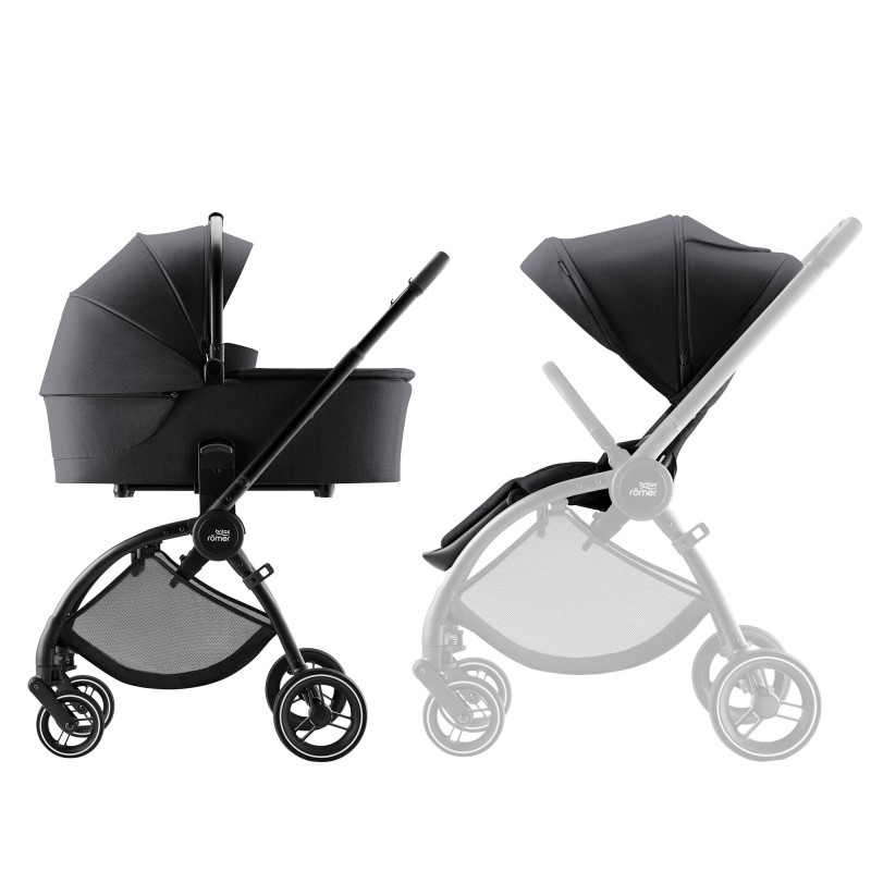 Sada kočíka Rio + hlboká vanička Style, Carbon Black