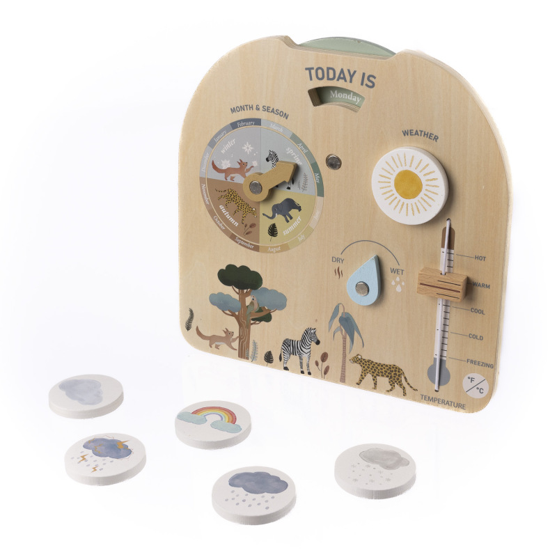 Drevená doska Montessori Počasie