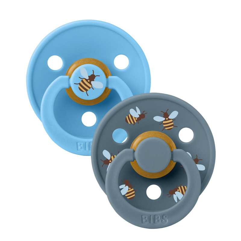 BIBS STUDIO Colour Bumblebee Breeze Mix cumlíky zprírodného kaučuku 2ks, veľkosť 1