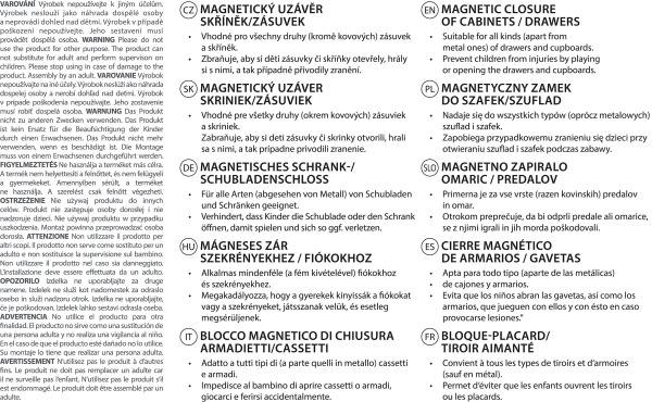 Magnetický uzáver skriniek / zásuviek 4ks, white 11