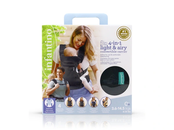 Nosič Flip 4v1 Light & Airy Convertible Dark Grey 11