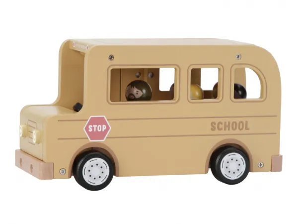 Školský autobus s figúrkami drevený 1