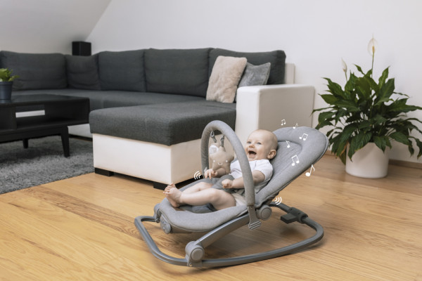 Lehačka Relax 2, Pink triangles/Grey 5