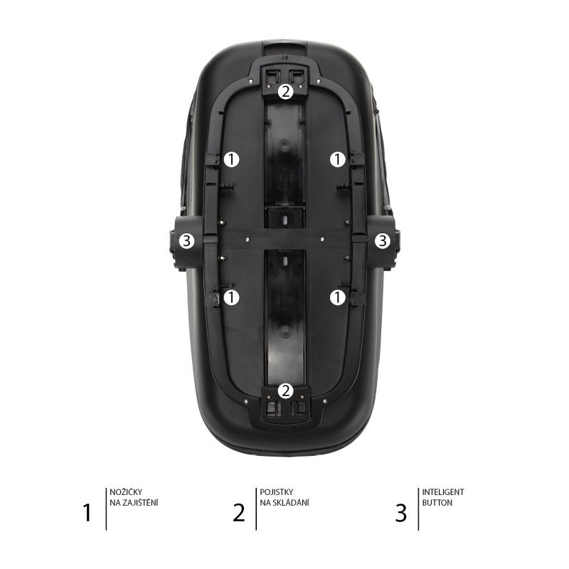 Set kočík Quest+ korba+ adaptéry, Vulcan Black/Black 8