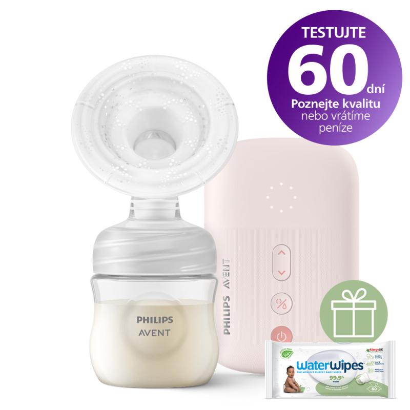 Philips AVENT Odsávačka materského mlieka elektronická SCF395/11+WW Soapberry 60ks