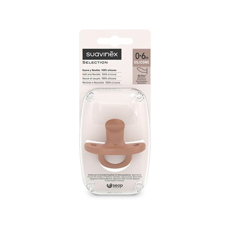 SUAVINEX | Cumlík anatomický SILIKÓN 6-18m SX PRO - COLOUR ESSENCE - tehlové 1