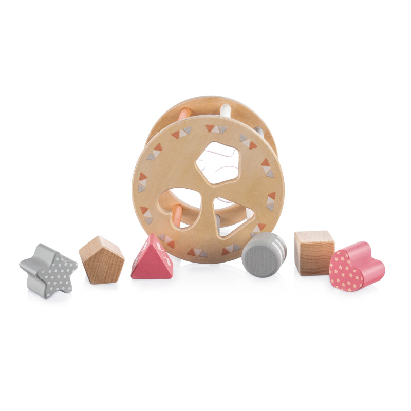 Dřevěná aktivity vkládačka, Pink 2