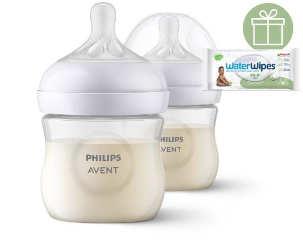 Philips AVENT Fľaša Natural Response 125 ml, 0m+ 2 ks+WW Soapberry 60ks