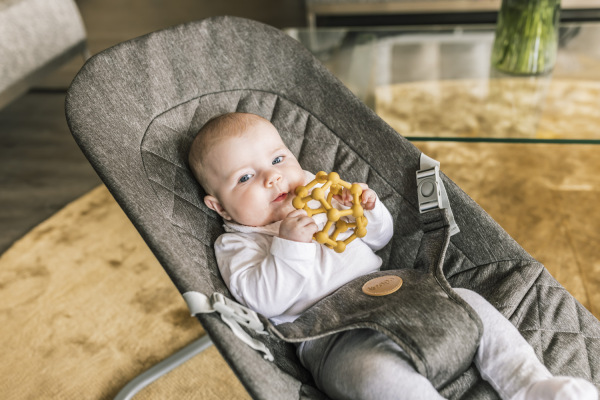 Silikónové hryzátko Atom, Dove Grey 9