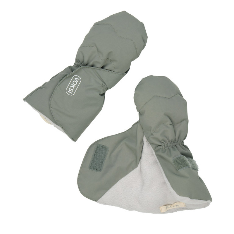 Voksi Baby Mittens meadow green / light grey 0-1y 1