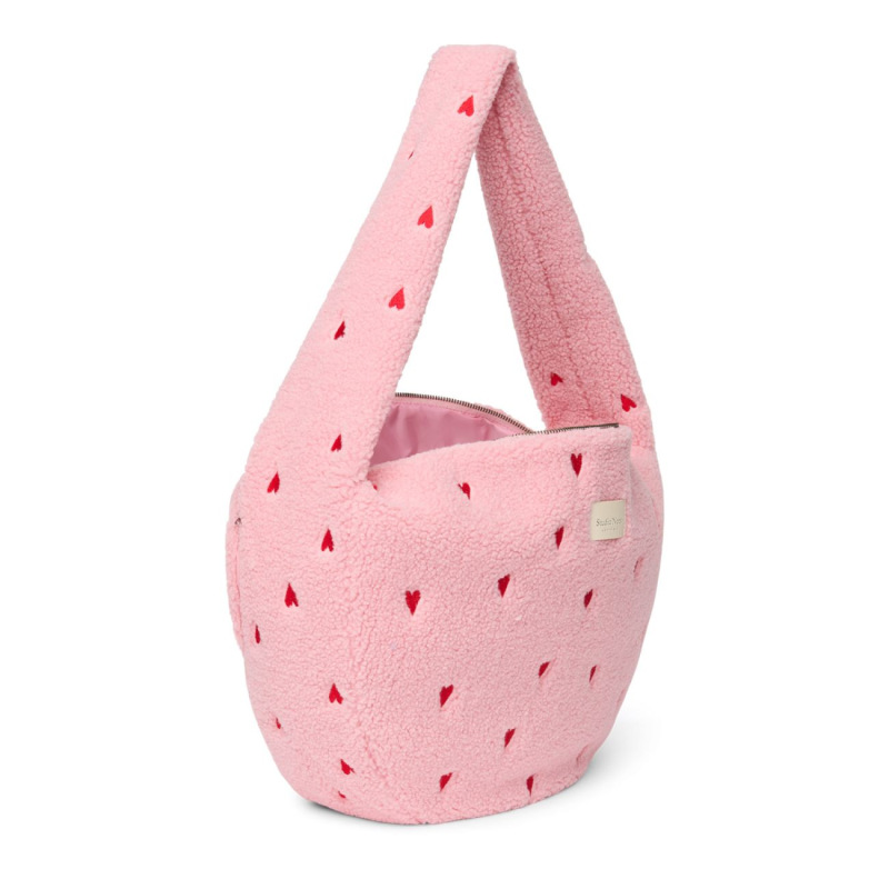 STUDIO NOOS - Teddy Cross Body Bag | Light Pink Hearts 3