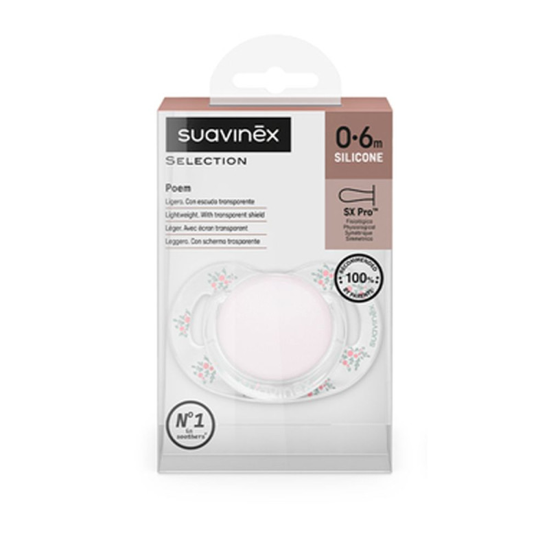 SUAVINEX | Cumlík SX PRO fyziologický POETRY 0/6 m - ružový 6