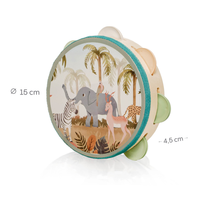 Drevená detská tamburína 2