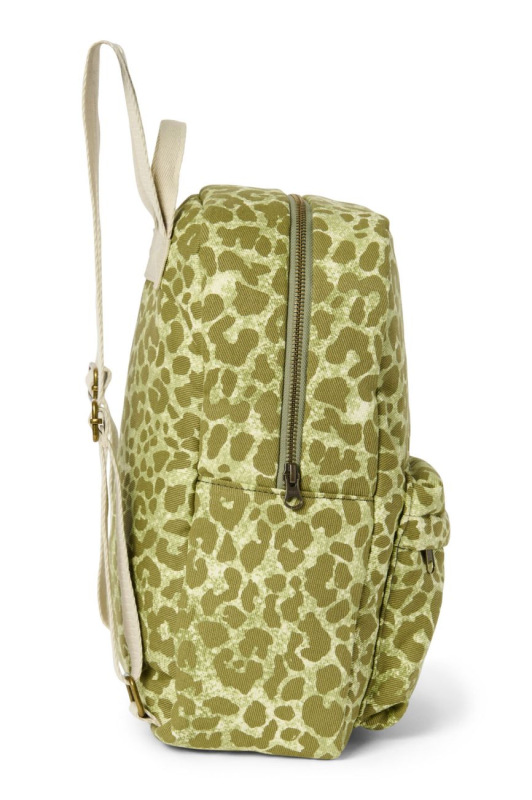 STUDIO NOOS - Cotton Midi BACKPACK - batôžtek s predným vreckom | Green Leopard 2