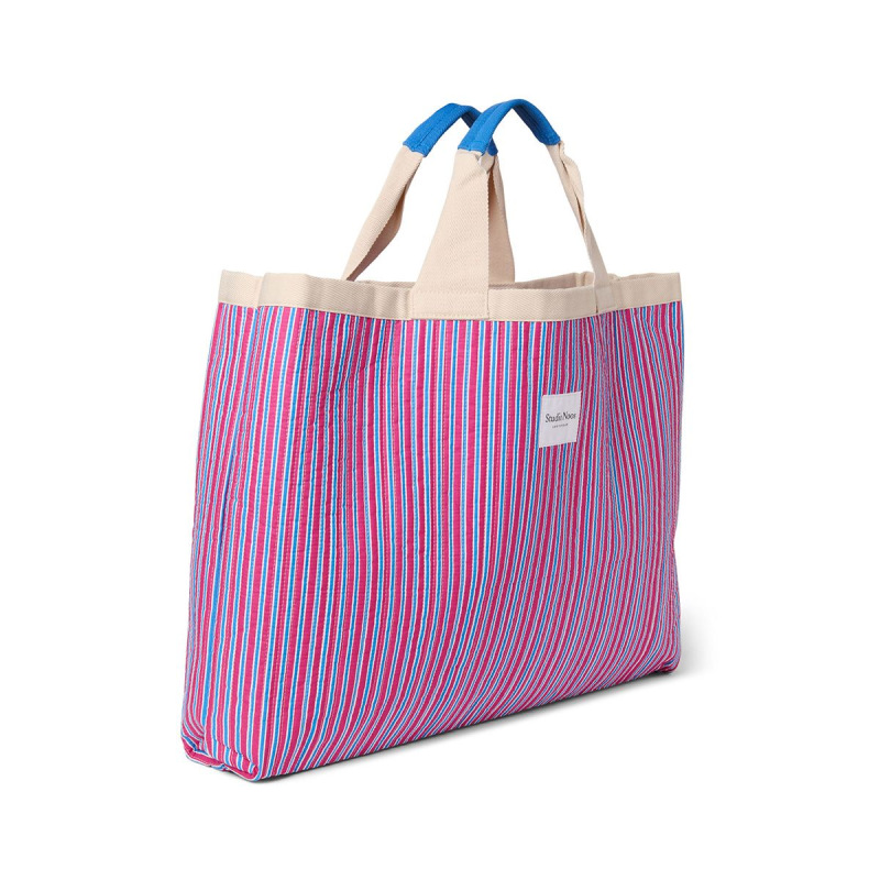 STUDIO NOOS - Poplin BEACH BAG - plážová taška| Rasberry Striped 2
