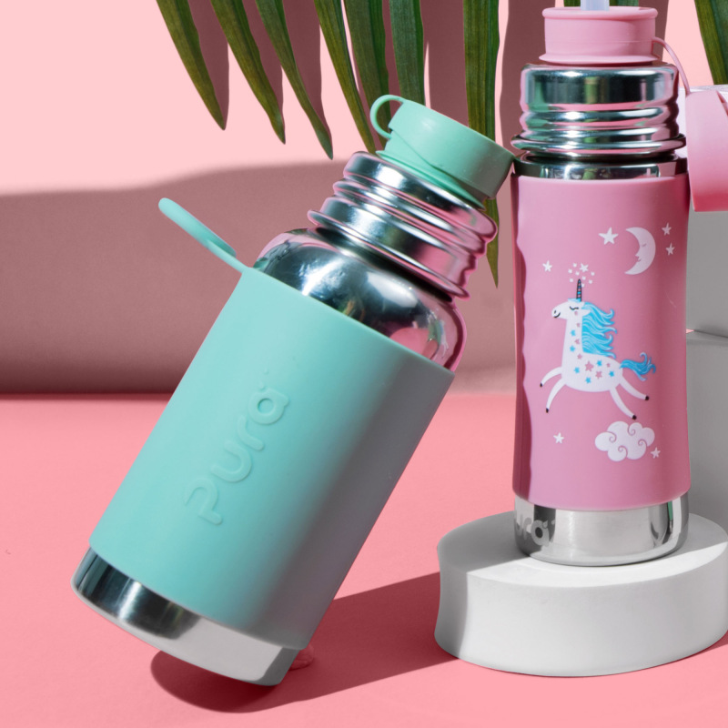 PURA Nerezová fľaša so športovým uzáverom 500ml, Mint 1