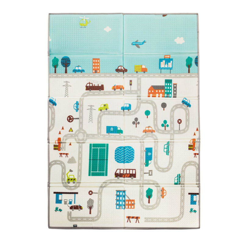 Multifunkční pěnová skládací podložka oboustranná 180x120, City 4