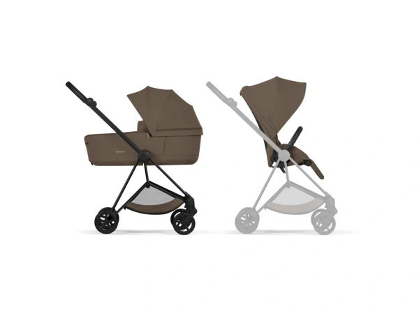 Cybex MIOS Comfort rám Matt Black skladacia vanička - Coconut Brown 1