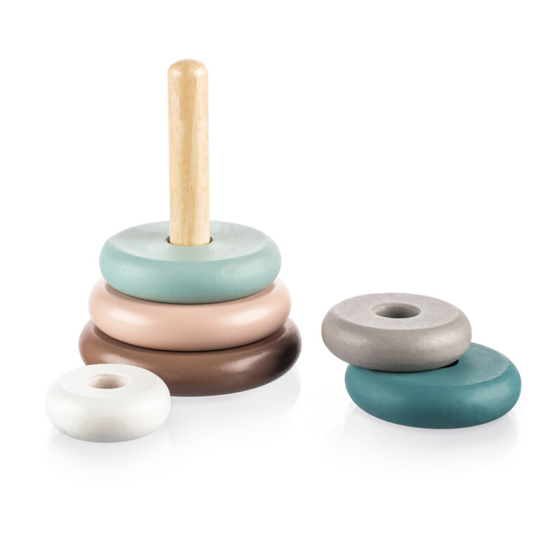 Dřevěné nasazovací kroužky, Blue 1