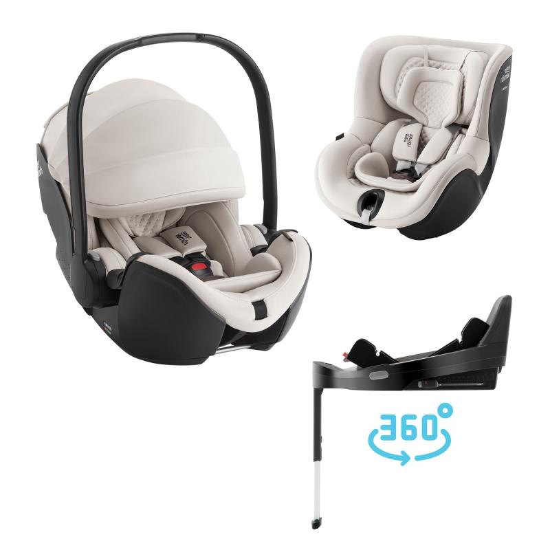 Autosedačka set Baby-Safe Pro + Vario Base 5Z + autosedačka Dualfix 5z Lux, Soft Taupe, Béžová