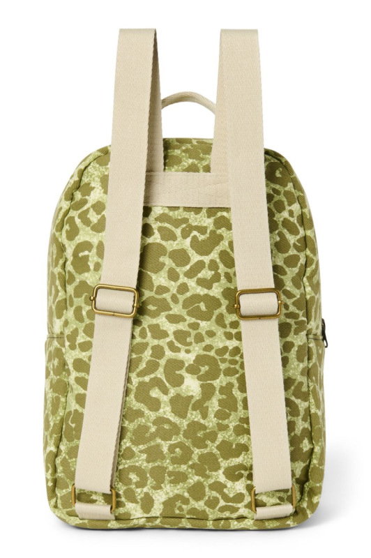 STUDIO NOOS - Cotton Midi BACKPACK - batôžtek s predným vreckom | Green Leopard 3