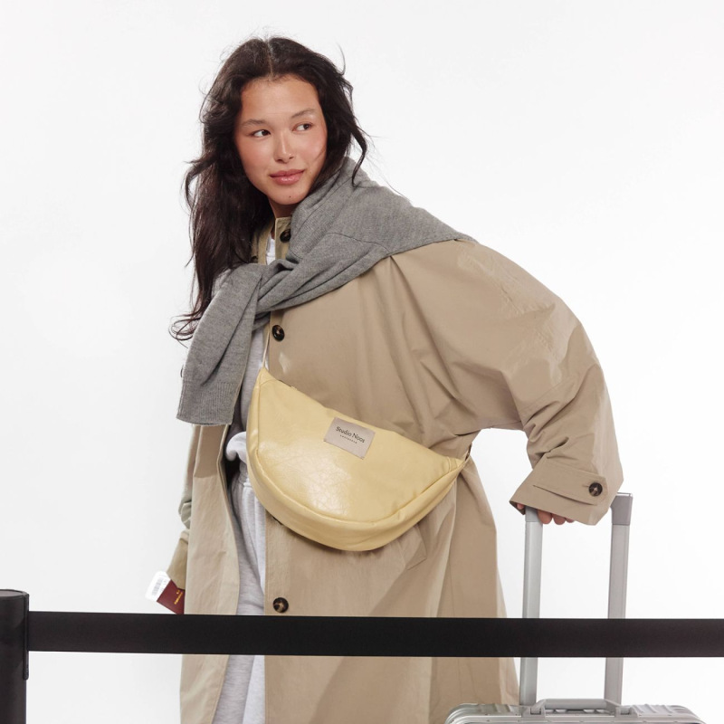 STUDIO NOOS - Leather Adult FANNY kabelka | Butter Yellow 4