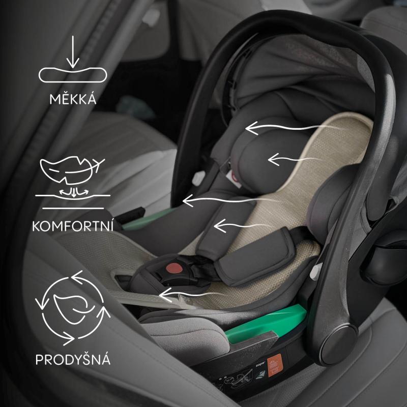 Priedušná podložka do autosedačky Breeze sk. 0+, Ivory Beige 2