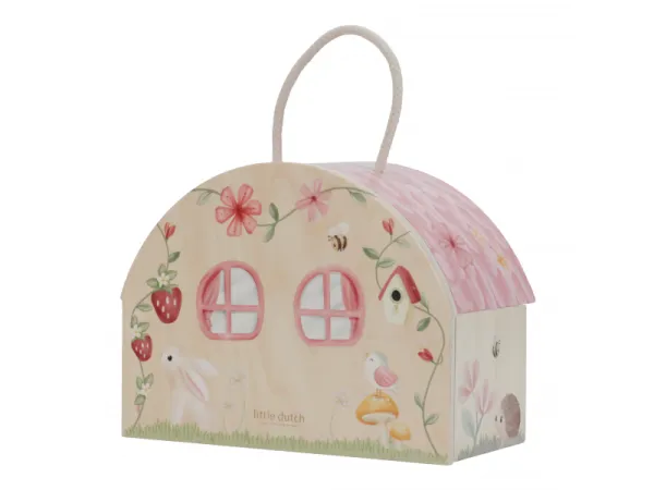 Domček pre víly drevený prenosný Fairy Garden 12