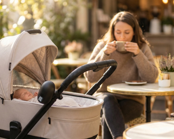 Houpadlo kočíka prenosnné Bobby nabíjací, Matt Black 6