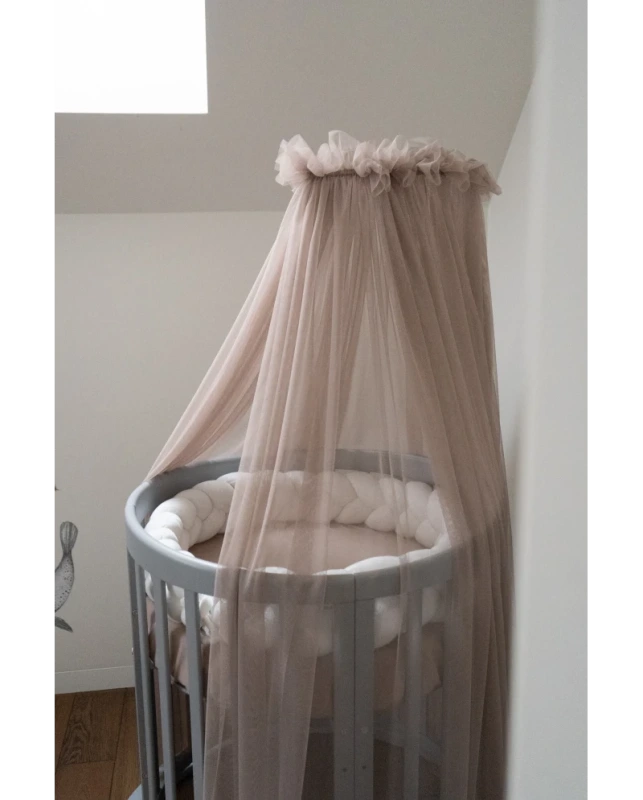 WALDIN tylový baldachýn s konštrukciou – Taupe 2