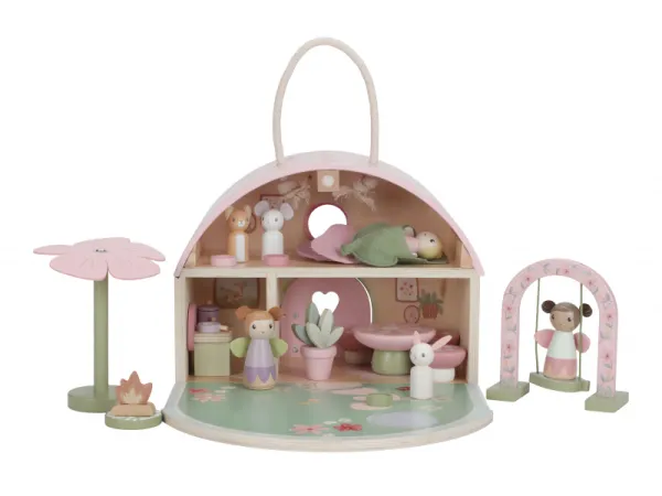 Domček pre víly drevený prenosný Fairy Garden 1