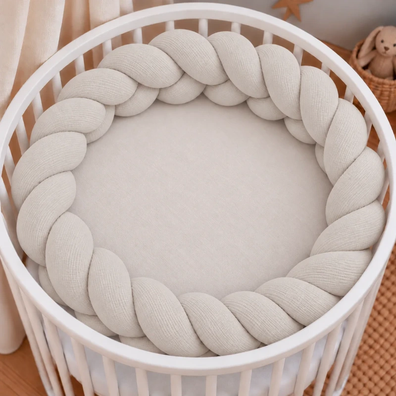 Pletenec do postieľky Mušelín - SAND BEIGE