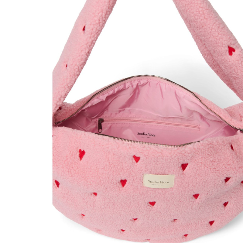 STUDIO NOOS - Teddy Cross Body Bag | Light Pink Hearts 1