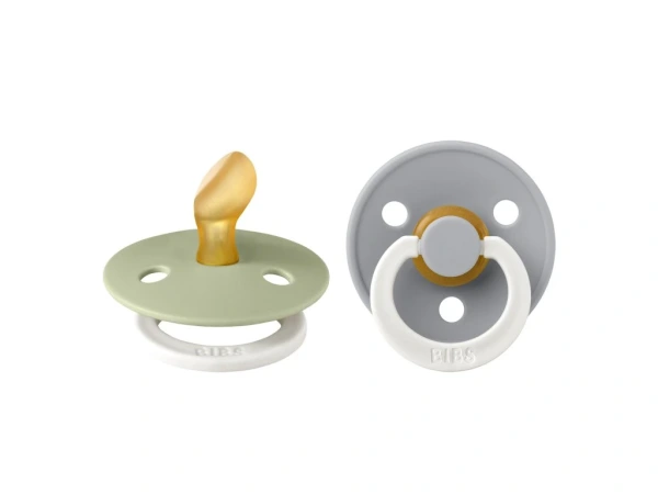 BIBS Colour Sage Nočný/CloudNočný anatomický cumlík z prírodného kaučuku 2ks, veľkosť 1