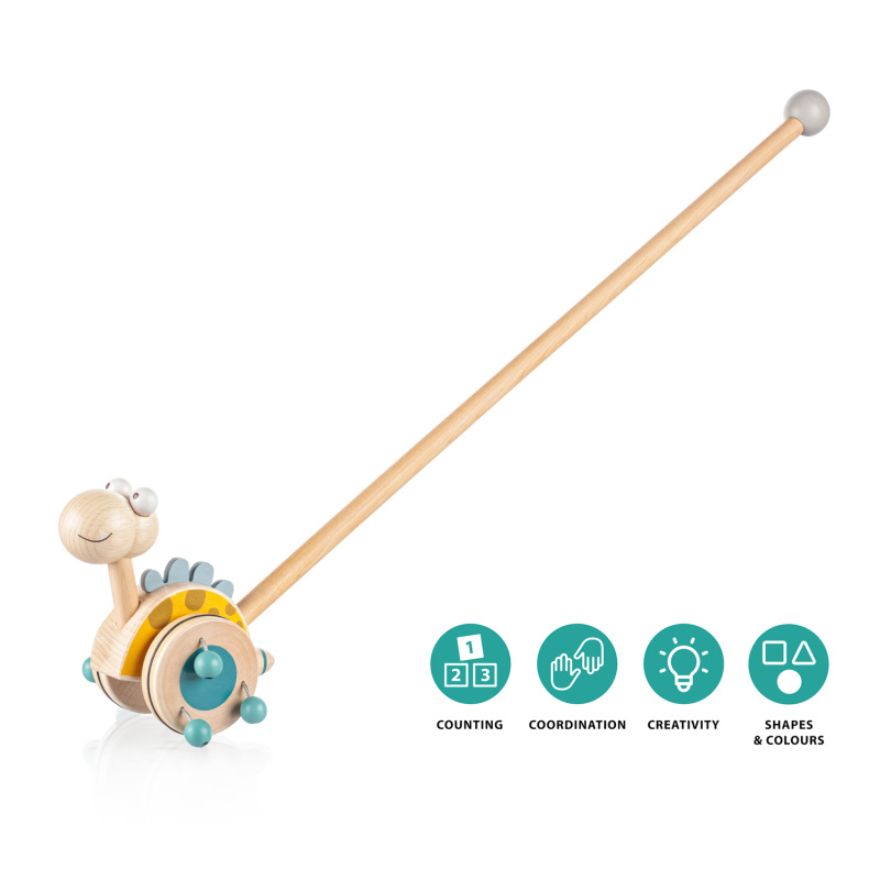 Dřevěný jezdík Dinosaurus, Blue 2