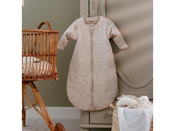 Spací vak s oddeliteľnými rukávmi 90 cm Husa Newborn Naturals 7