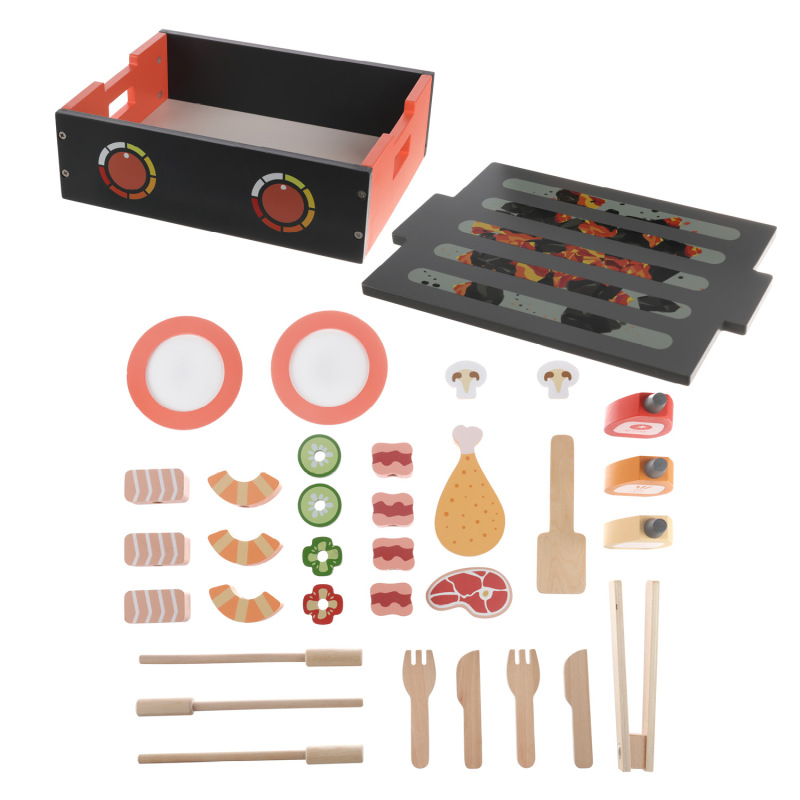 Drevené BBQ gril set 3