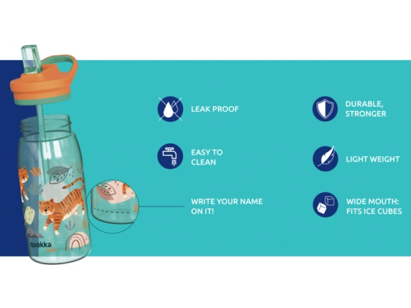 Plastová fľaša s náustkom Glow Kids Tigers 580 ml 2