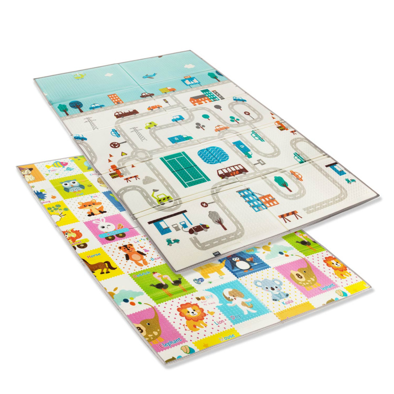 Multifunkční pěnová skládací podložka oboustranná 180x120, City 3