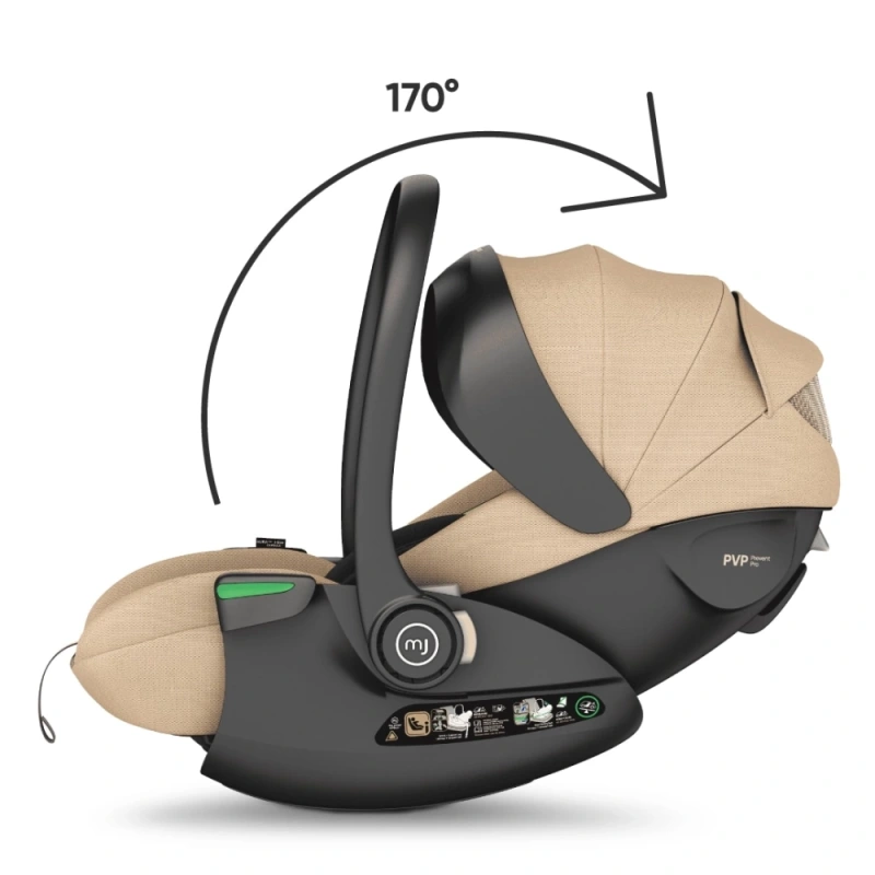 Autosedačka pre novorodenca i-Size my junior® AURAᵉʳᵍᵒ – Beige 3