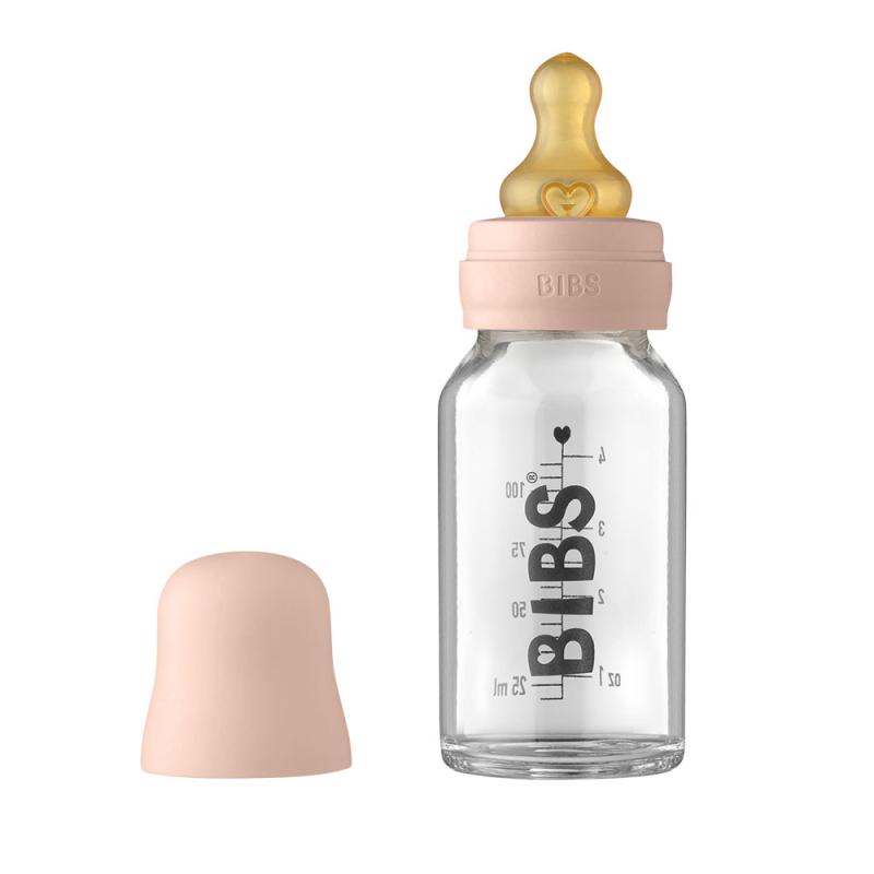 BIBS Baby Bottle sklenená fľaša 110ml, Blush