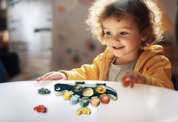 Dřevěné puzzle dinosaurus, Wood 6