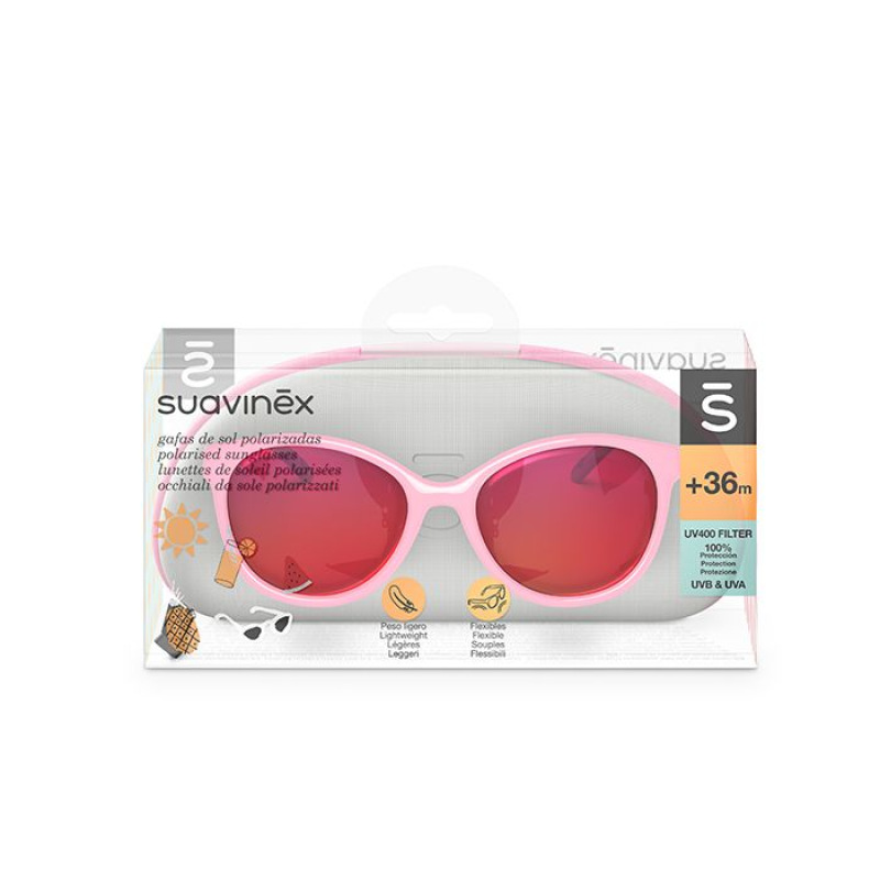 SUAVINEX | Detské okuliare +36 mesiacov polarizované - RUŽOVÉ 2