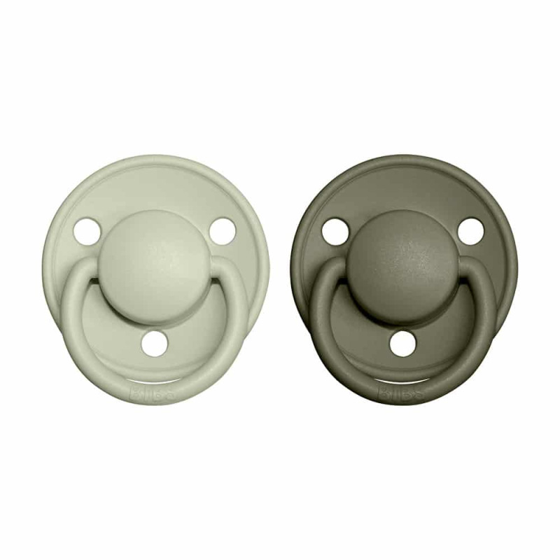 BIBS De Lux Sage/Hunter Green cumlík z prírodného kaučuku 2ks, veľkosť 2