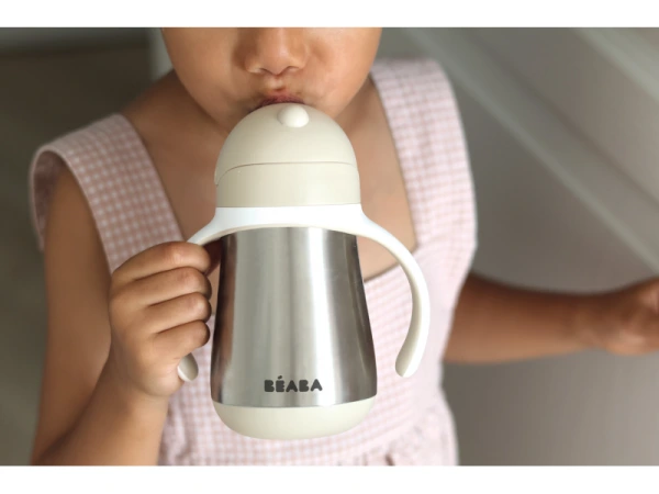 Hrnček termoizolačný so slamkou nerez 250ml Clay Earth 2