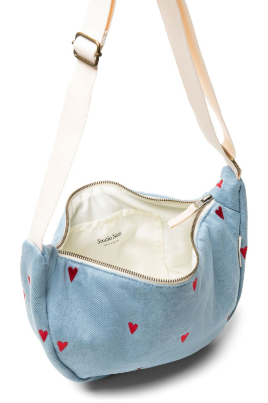 STUDIO NOOS - Denim Adult FANNY kabelka | Blue Hearts 4