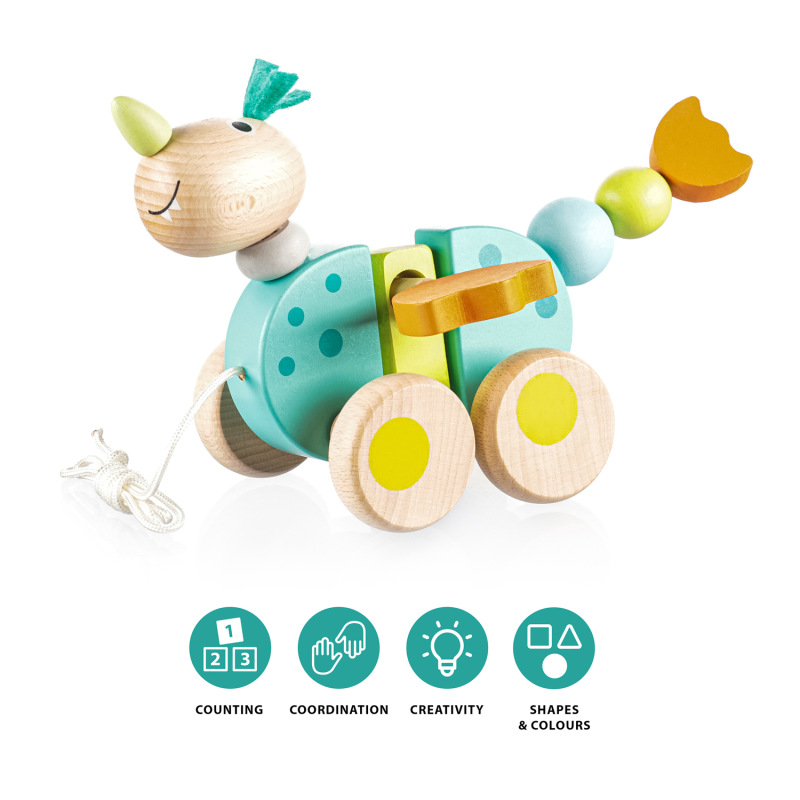 Dřevěná tahací hračka, Dragon 2