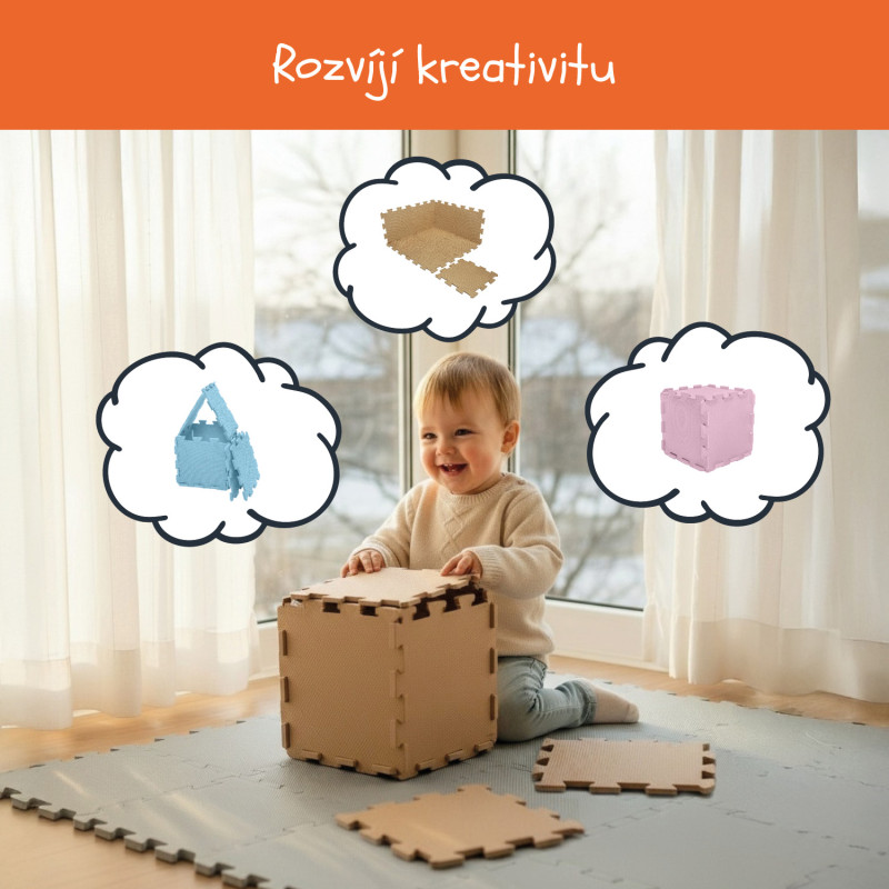 Penová podložka Puzzle 30x30 cm 9ks, Logic 3