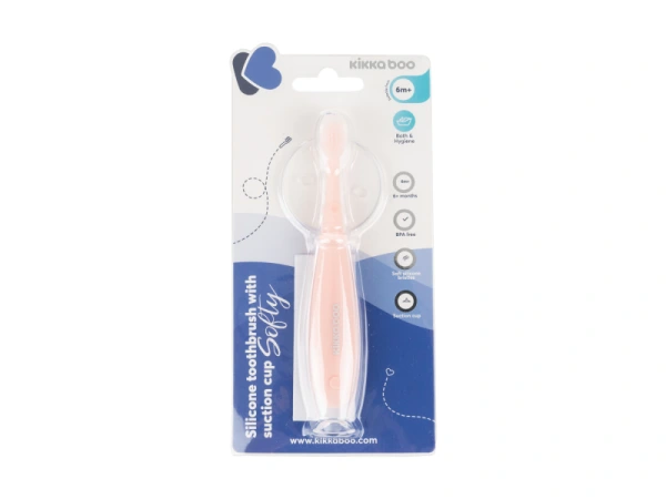 Silikónová kefka s prísavkou Softy Pink 1